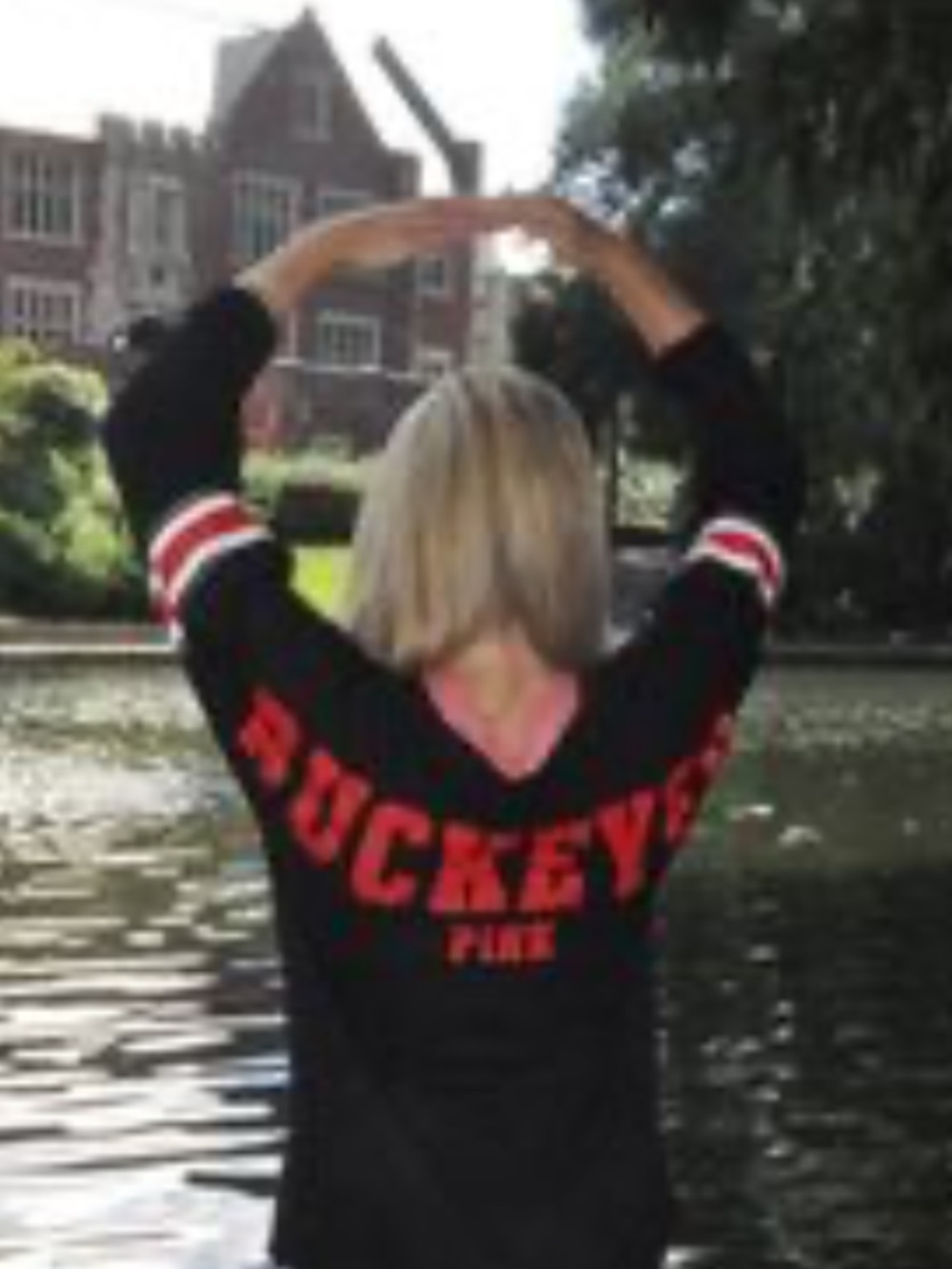 Pink Ohio State Buckeyes Gameday Red Sequin Logo Long Sleeve T-shirt Size Medium - Picture 3 of 10